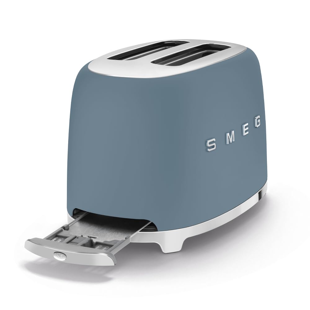 Smeg EEJB290 Breakfast Set,1.7L, 300W Storm Blue Kettle and 2 Slice Storm Blue Toaster, KLF03SBMUK/TSF01SBMUK