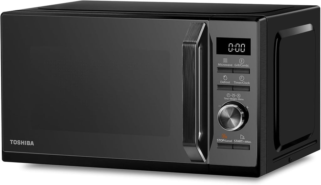 Toshiba 20L Microwave Oven MW3-AG20PF(MB) – 800W Microwave, 1000W Grill, Digital, Black Mirror Finish