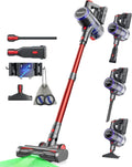 VACTechPro Ultra Cordless Vacuum Cleaner, 48KPA/550W/70min Stick Vacuum with 1.5L Dustbin, Wall-mounted Charging/Removable Battery, Anti-Tangled Handheld Vacuum for Hard Floors Carpet Car Pet Hair