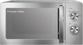 Russell Hobbs Stainless Steel Microwave 20 Litre 800W Solo Manual with 5 Power Levels, Defrost Function & Easy Clean, 35 Minute Timer, RHMM827SS