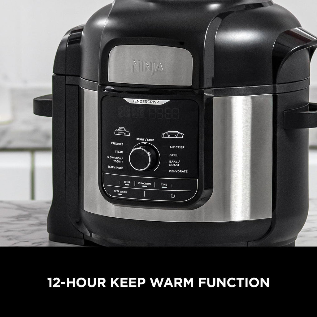 Ninja Foodi MAX Multi Cooker OP500UK 7.5L – 9-in-1 Pressure Cooker, Air Fryer, Grill & Slow Cooker, Black & Steel