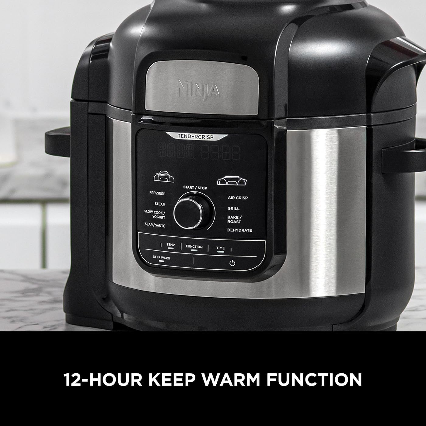 Ninja Foodi MAX Multi Cooker OP500UK 7.5L – 9-in-1 Pressure Cooker, Air Fryer, Grill & Slow Cooker, Black & Steel