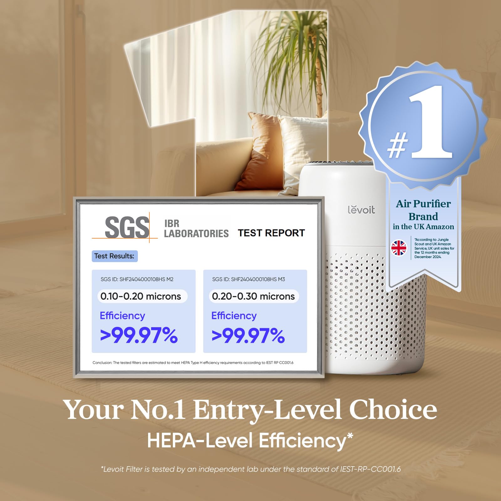 LEVOIT Air Purifier for Bedroom Home, Quiet HEPA Filter Cleaner with Fragrance Sponge & 3 Speed for Better Sleep, Air Frenshener, Allergies, Dust, Pet Dander, Odour, Smoke, Office, Desktop, Core Mini