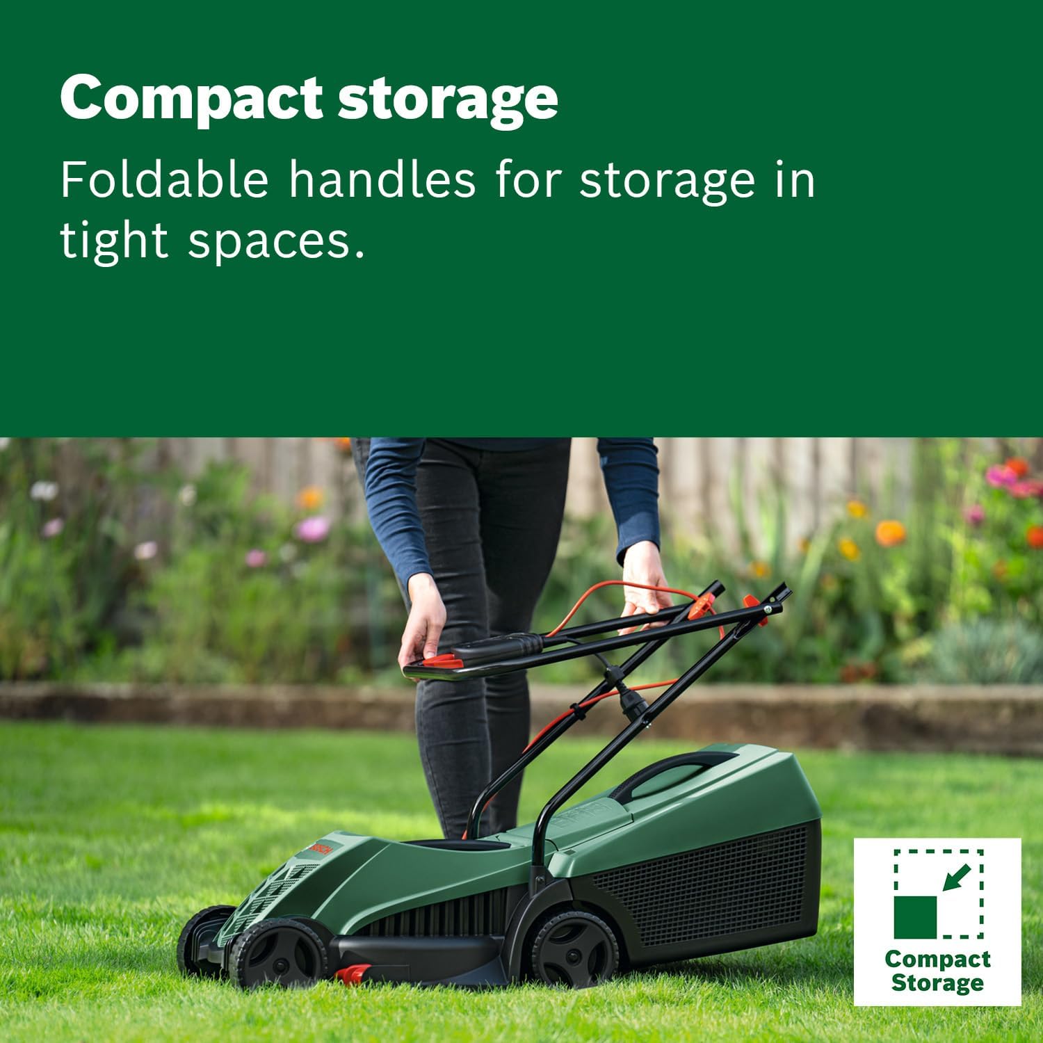 Bosch Corded Lawnmower EasyRotak 32-220 (1200 W Motor Power, Cutting Width: 32 cm, 31-Litre Grass Box, Extra 32cm Sharp Blade, Suitable for Quick and Easy Mowing with Tidy Edges) - Amazon Exclusive