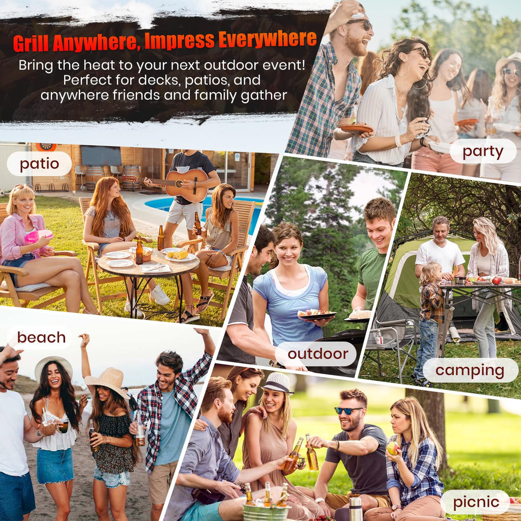 Charcoal BBQ Grill With Offset Smoker: Large Oil Drum Barbecue Barrel Grill For Outdoor Garden