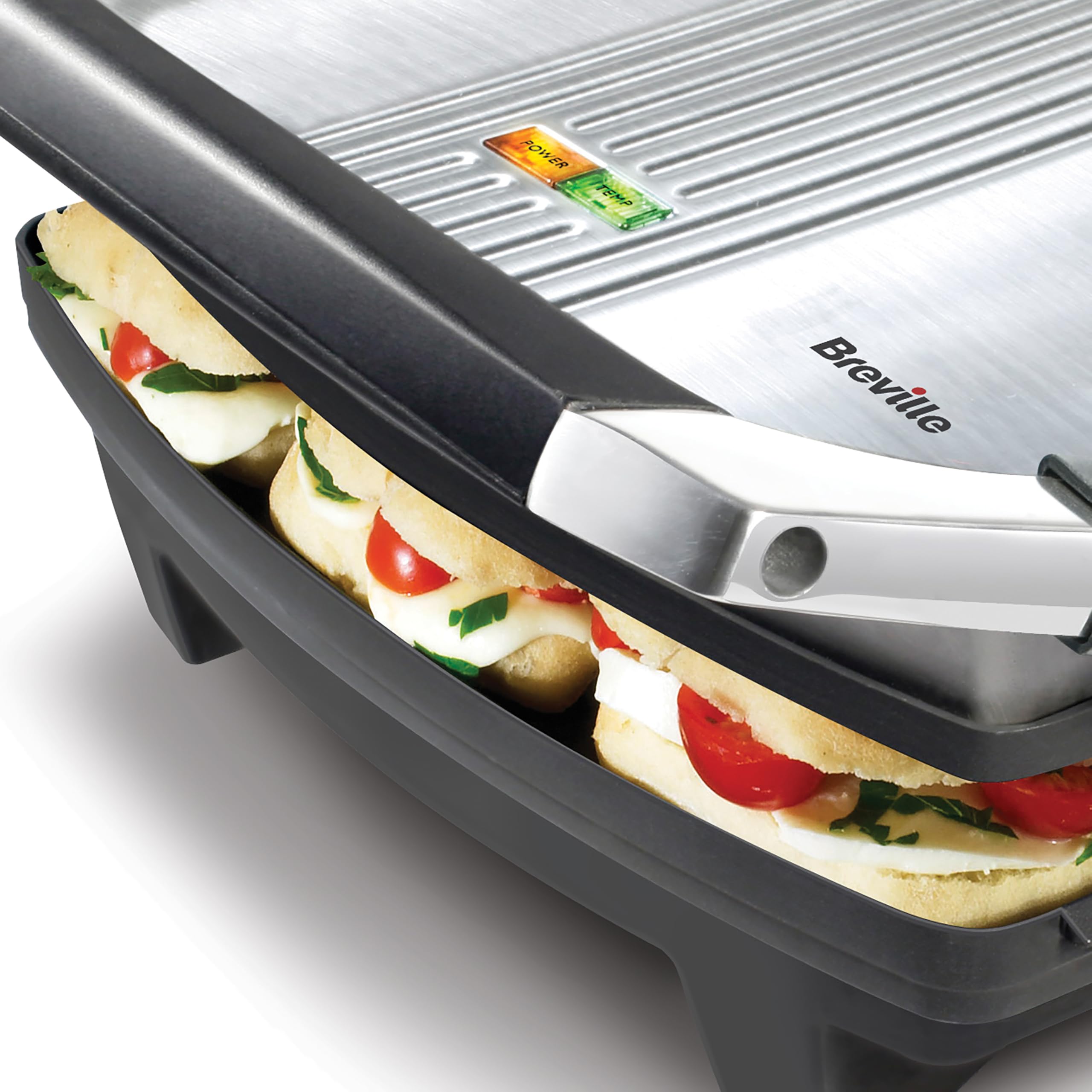 Breville Sandwich/Panini Press & Toastie Maker | 3-Slice | Stainless Steel [VST025]