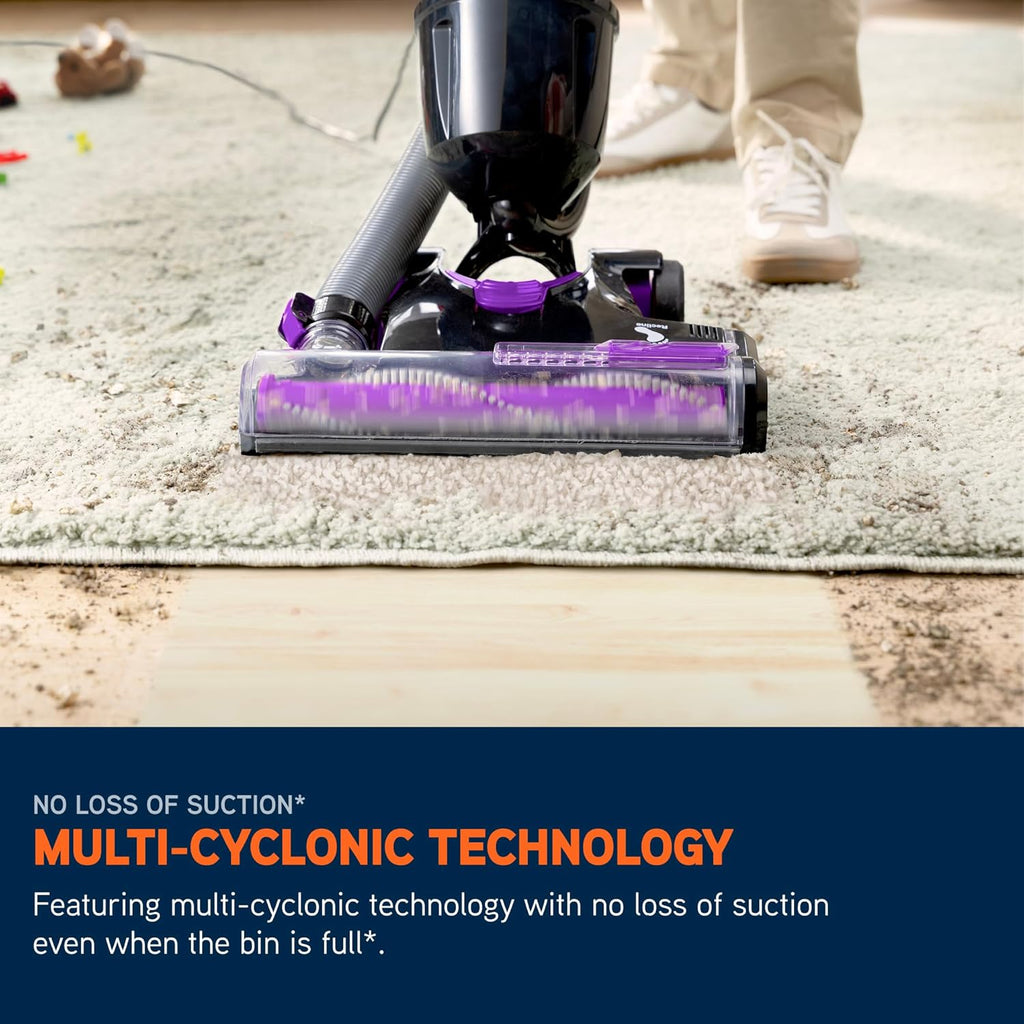 Vax Mach Air Corded Upright Bagless Vacuum Cleaner, Lightweight, Handheld Tool Attachments for Hair, Car, Upholstery, Bed, Mattress, Home cleaning, 820W, 4.9kg, Purple, UCA1GEV1 [Energy Class A]