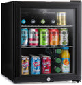 Subcold Super50 LED – Mini Fridge Black | 50L Beer, Wine & Drinks Fridge | LED Light + Lock & Key | Energy Efficient (Black) [Energy Class E]