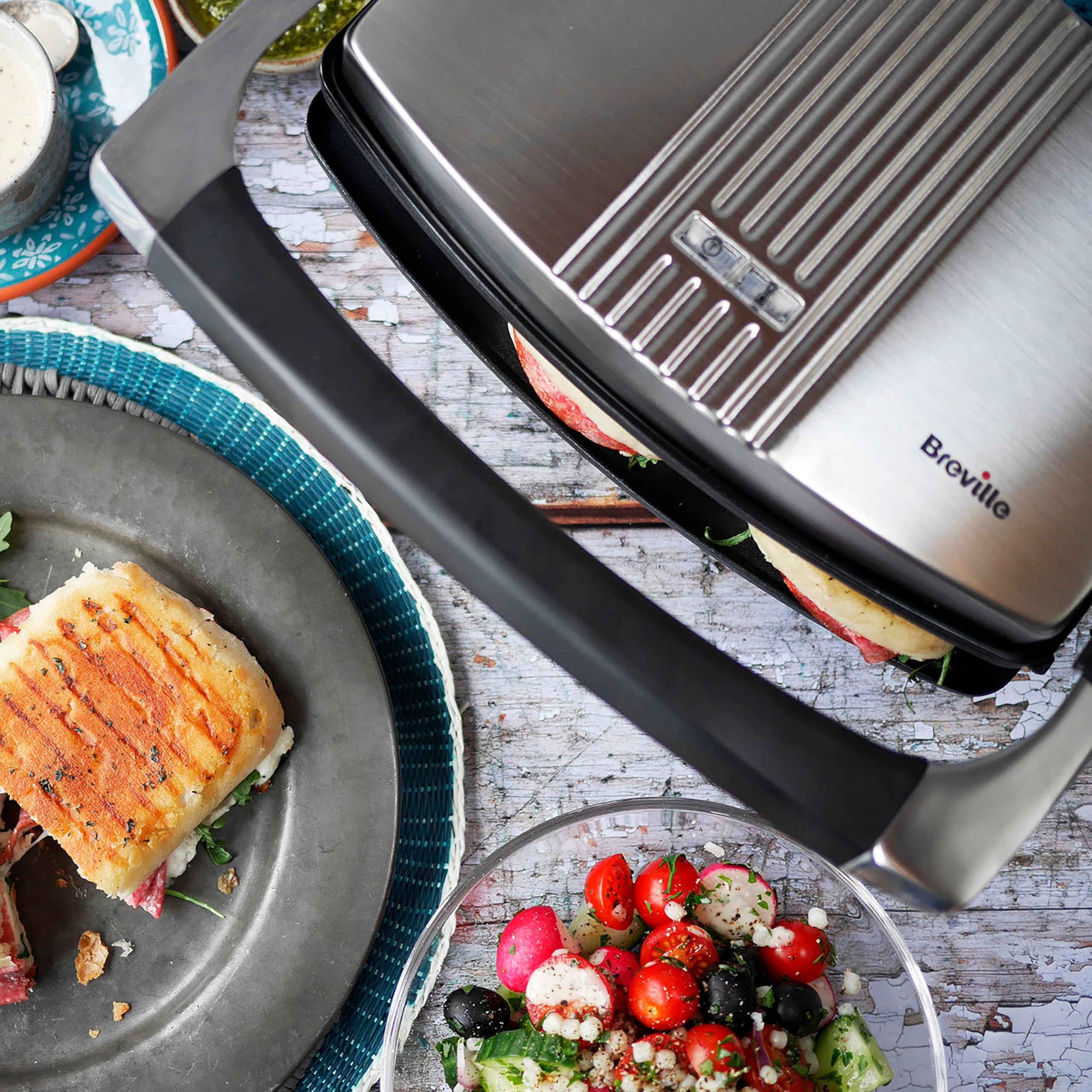 Breville Sandwich/Panini Press & Toastie Maker | 3-Slice | Stainless Steel [VST025]